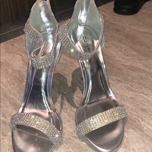 Brand new silver sparkly heels